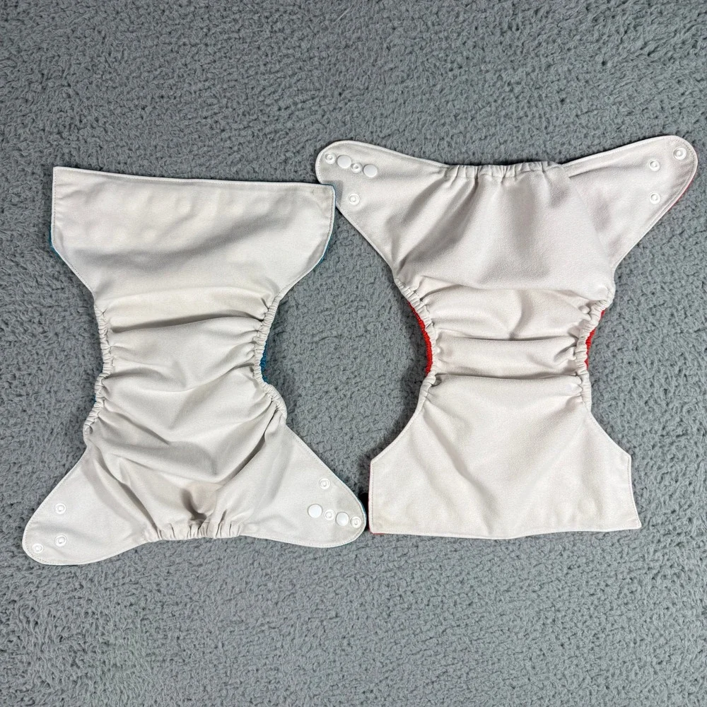 Nora's Nursery Cloth Diaper Reusable Cover Lot of 2 Snap Closure